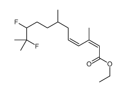 ethyl 10,11-difluoro-3,7,11-trimethyldodeca-2,4-dienoate结构式