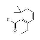 1,3-Cyclohexadiene-1-carbonyl chloride, 2-ethyl-6,6-dimethyl- (9CI) structure