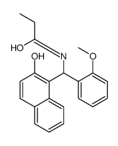 N-[(2-hydroxynaphthalen-1-yl)-(2-methoxyphenyl)methyl]propanamide Structure