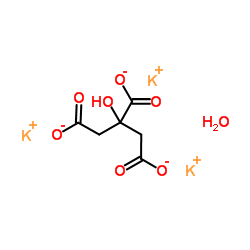 柠檬酸钾,一水合物结构式