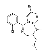 7-bromo-5-(2-chlorophenyl)-2,3-dihydro-2-(methoxymethyl)-1-methyl-1H-benzo-1,4-diazepine monohydrochloride Structure