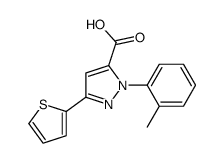 3-(噻吩-2-基)-1-邻甲苯-1H-吡唑-5-羧酸结构式