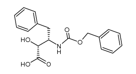 (2R,3S)-N-(benzyloxycarbonyl)-3-amino-2-hydroxy-4-phenylbutanoic acid structure