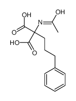 2-acetamido-2-(3-phenylpropyl)propanedioic acid Structure