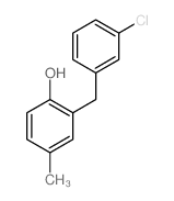 Phenol,2-[(3-chlorophenyl)methyl]-4-methyl-结构式