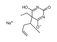 5-Ethyl-5-(1-methyl-3-butenyl)-2-sodiooxy-4,6(1H,5H)-pyrimidinedione结构式