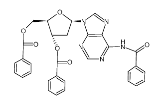 N-benzoyl-3',5'-di-O-benzoyl-2'-deoxyadenosine结构式