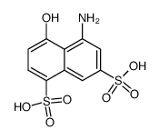 5-amino-4-hydroxy-naphthalene-1,7-disulfonic acid结构式