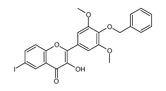 3-hydroxy-6-iodo-2-(4-benzyloxy-3,5-dimethoxy-phenyl)-chromen-4-one Structure