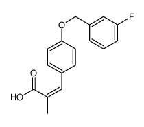 3-[4-[(3-fluorophenyl)methoxy]phenyl]-2-methylprop-2-enoic acid Structure