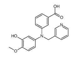 3-[3-hydroxy-4-methoxy-N-(pyridin-3-ylmethyl)anilino]benzoic acid结构式