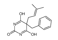 5-Benzyl-5-(3-methyl-2-butenyl)barbituric acid structure