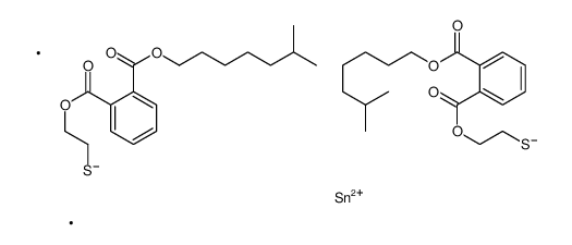 2-O-[2-[dimethyl-[2-[2-(6-methylheptoxycarbonyl)benzoyl]oxyethylsulfanyl]stannyl]sulfanylethyl] 1-O-(6-methylheptyl) benzene-1,2-dicarboxylate Structure