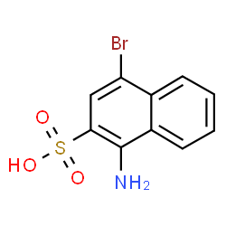 1-amino-4-bromonaphthalene-2-sulphonic acid structure