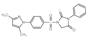 1-[4-(3,5-dimethylpyrazol-1-yl)phenyl]sulfonyl-3-phenyl-2-sulfanylidene-imidazolidin-4-one picture