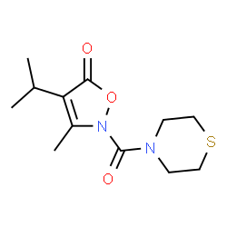 Thiomorpholine,4-[[3-methyl-4-(1-methylethyl)-5-oxo-2(5H)-isoxazolyl]carbonyl]- (9CI)结构式