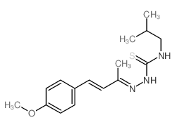 Hydrazinecarbothioamide,2-[3-(4-methoxyphenyl)-1-methyl-2-propen-1-ylidene]-N-(2-methylpropyl)- structure