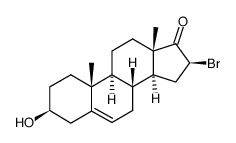 16β-bromo-3β-hydroxy-5-androsten-17-one结构式