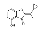 3(2H)-Benzofuranone, 2-(1-cyclopropylethylidene)-4-hydroxy- (9CI) structure