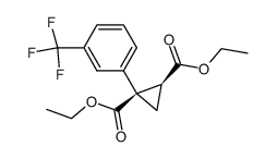 diethyl (1R,2S)-1-(3-(trifluoromethyl)phenyl)cyclopropane-1,2-dicarboxylate结构式