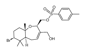 ((2R,5aS,7S,9aS)-7-bromo-3-(hydroxymethyl)-6,6,9a-trimethyl-2,5,5a,6,7,8,9,9a-octahydrobenzo[b]oxepin-2-yl)methyl 4-methylbenzenesulfonate Structure