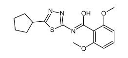 N-(5-cyclopentyl-1,3,4-thiadiazol-2-yl)-2,6-dimethoxybenzamide Structure