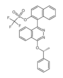 (R)-trifluoromethanesulfonic acid 1-(4-(1-phenylethoxy)phthalazin-1-yl)-naphthalen-2-yl ester Structure