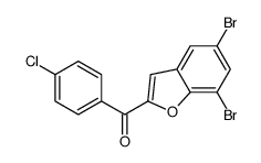 (4-chlorophenyl)-(5,7-dibromo-1-benzofuran-2-yl)methanone结构式