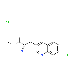 (S)-ALPHA-AMINO-3-QUINOLINEPROPANOIC ACID METHYL ESTER DIHYDROCHLORIDE结构式