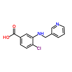 4-CHLORO-3-[(PYRIDIN-3-YLMETHYL)AMINO]BENZOIC ACID结构式