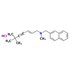 (E)-N,6,6-trimethyl-N-(naphthalen-2-ylmethyl)hept-2-en-4-yn-1-amine,hydrochloride structure