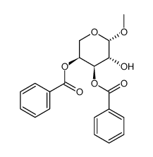 (3S,4R,5R,6S)-5-hydroxy-6-methoxytetrahydro-2H-pyran-3,4-diyl dibenzoate结构式