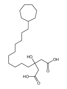 3-(10-cycloheptyldecyl)-3-hydroxypentanedioic acid Structure