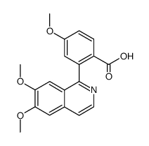 1-(2'-carboxy-5'-methoxyphenyl)-6,7-dimethoxyisoquinoline结构式