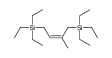 triethyl-(2-methyl-4-triethylsilylbut-2-enyl)silane结构式