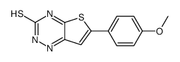 6-(4-methoxyphenyl)-2H-thieno[2,3-e][1,2,4]triazine-3-thione结构式