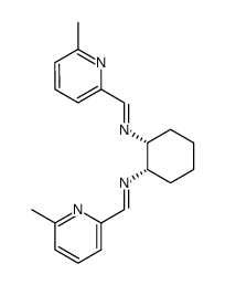 (1S,2R)-N,N'-Bis-[1-(6-methyl-pyridin-2-yl)-meth-(E)-ylidene]-cyclohexane-1,2-diamine结构式