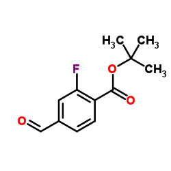 2-Methyl-2-propanyl 2-fluoro-4-formylbenzoate Structure