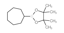 2-Cycloheptyl-4,4,5,5-tetramethyl-1,3,2-dioxaborolane structure