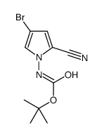 TERT-BUTYL (4-BROMO-2-CYANO-1H-PYRROL-1-YL)CARBAMATE structure