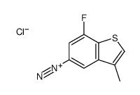 7-fluoro-3-methyl-1-benzothiophene-5-diazonium,chloride结构式