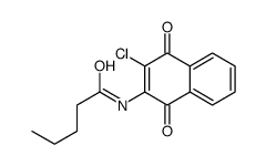 N-(3-chloro-1,4-dioxonaphthalen-2-yl)pentanamide Structure