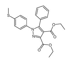 diethyl 1-(4-methylsulfanylphenyl)-5-phenylpyrazole-3,4-dicarboxylate Structure