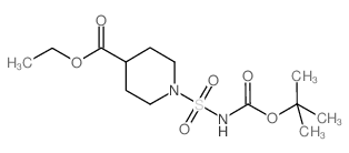 ETHYL 1-(N-(TERT-BUTOXYCARBONYL)SULFAMOYL)PIPERIDINE-4-CARBOXYLATE structure