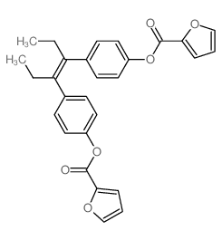 2-Furoic acid,(diethylvinylene)di-p-phenylene ester (8CI) structure