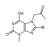 8-bromo-3-methyl-7-(2-oxopropyl)-3,7-dihydro-1H-purine-2,6-dione结构式