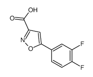 5-(3,4-二氟苯基)异噁唑-3-羧酸结构式