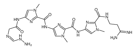 N-[2-[[2-[(3-amino-3-iminopropyl)carbamoyl]-1-methylimidazol-4-yl]carbamoyl]-1-methylimidazol-4-yl]-4-[[2-(hydrazinylmethylideneamino)acetyl]amino]-1-methylimidazole-2-carboxamide结构式