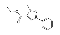 1-甲基-3-苯基-1H-吡唑-5-羧酸乙酯结构式