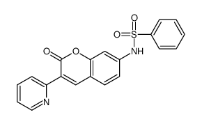 N-(2-oxo-3-pyridin-2-ylchromen-7-yl)benzenesulfonamide Structure